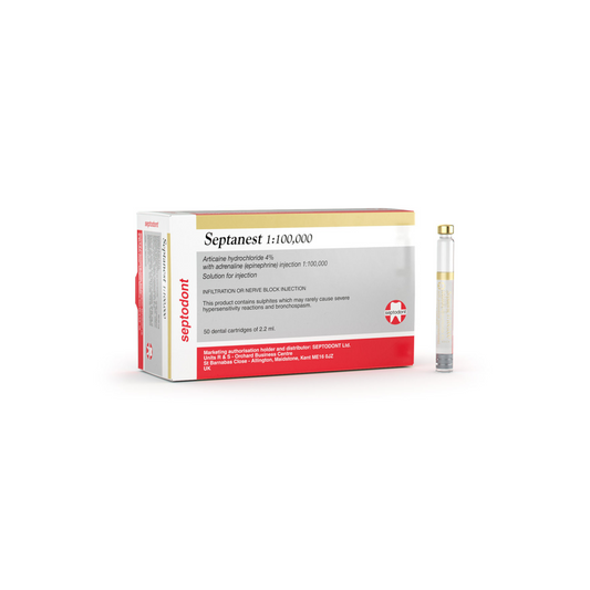 Septodont Septanest 4% Articaine With 1:100,000 Epinephrine